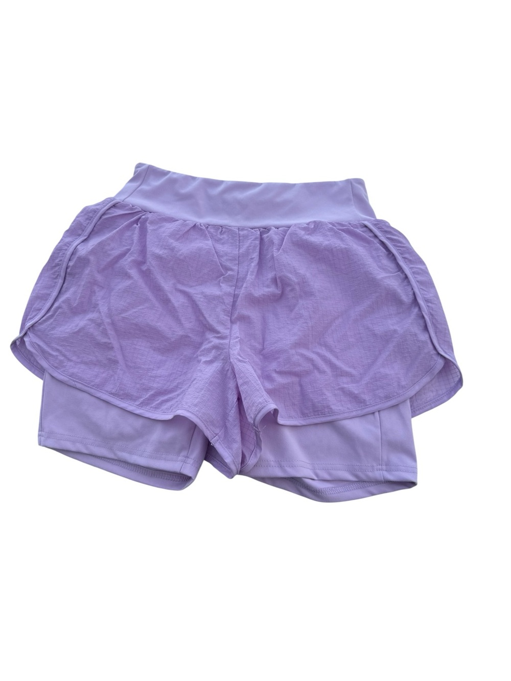 dip Lavender Double-Layer Athletic Shorts